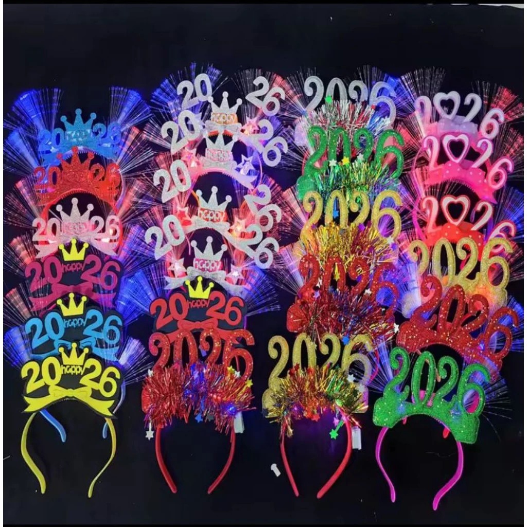 STIPA LED Bando Tahun Baru Random Motif / BANDO ANAK TAHUN BARU LED BANDO LAMPU/ Bando Tahun Baru / 