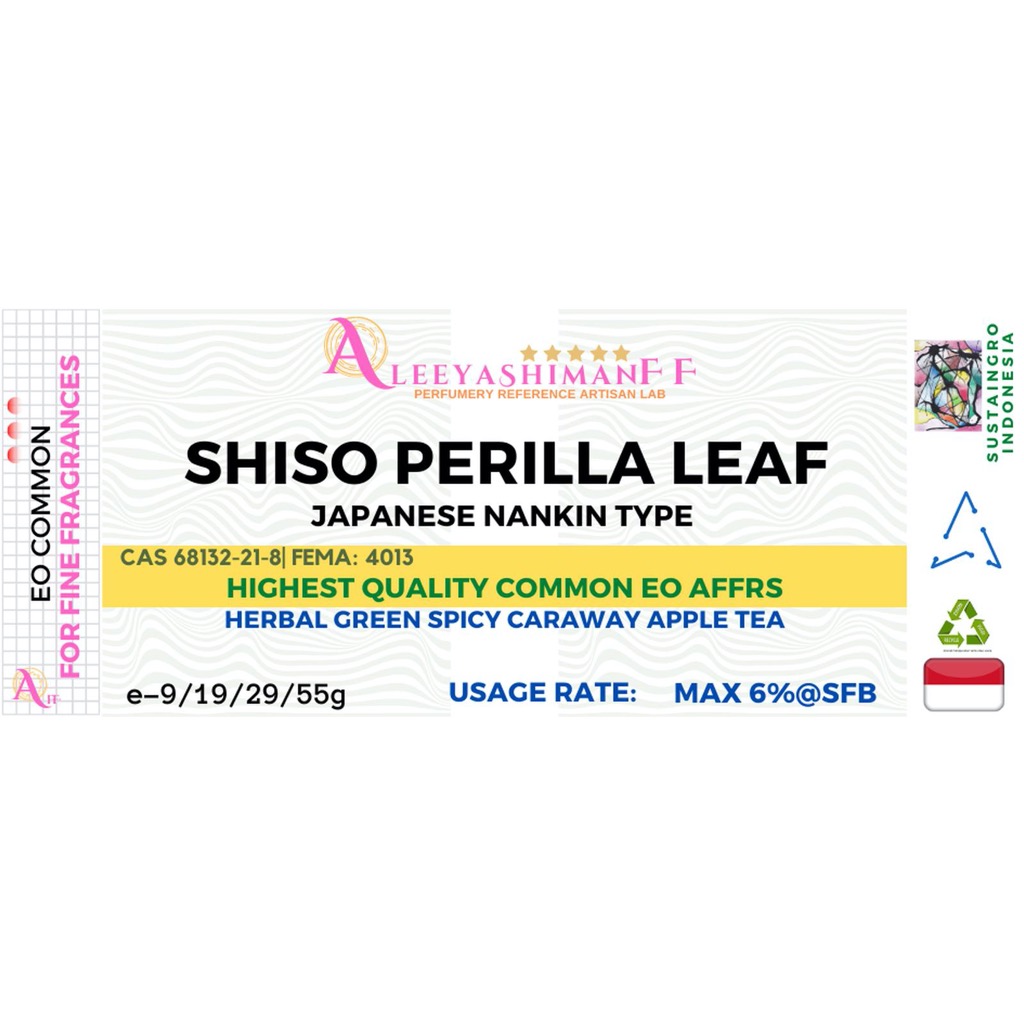 AleeyashimanFF EO Common AFFRS - Shiso Perilla leaf. Japanese Nankin Type – Perfumery Professional M