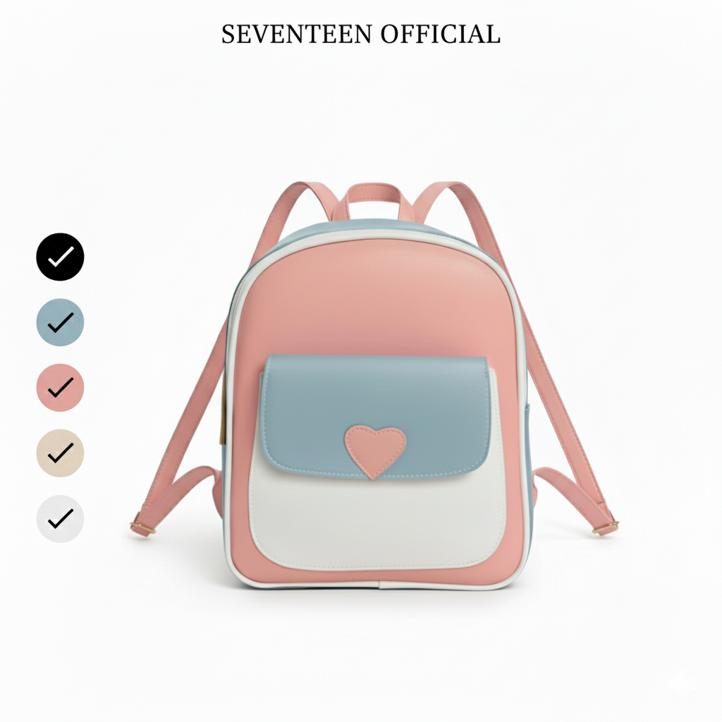 Tas Ransel Valerie Kombinasi / Tas Gendong Kulit Sintetis Wanita Multifungsi