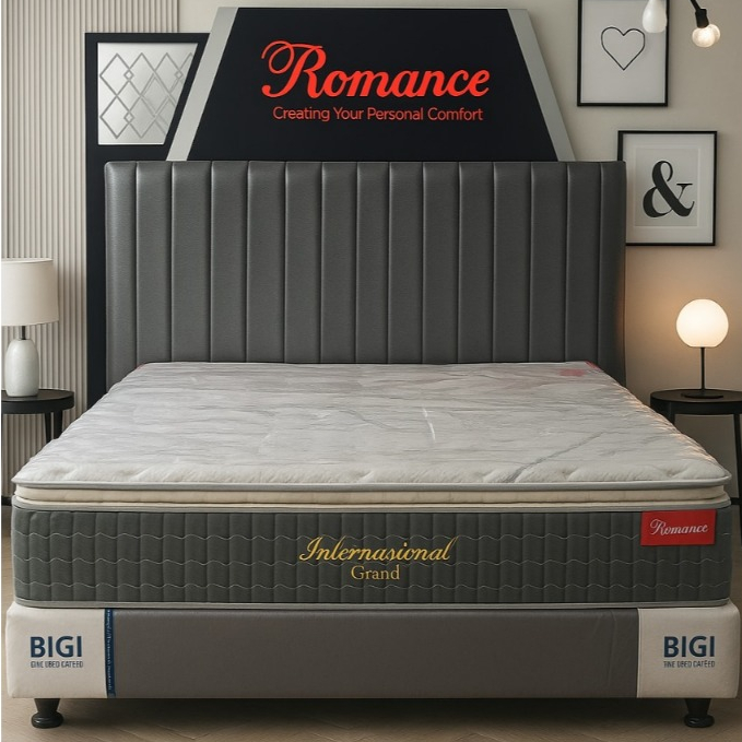 PROMO Kasur Springbed Romance Type INTERNATIONAL GRAND Tebal 28 cm - Kasur Saja / Fullset - Ukuran 1