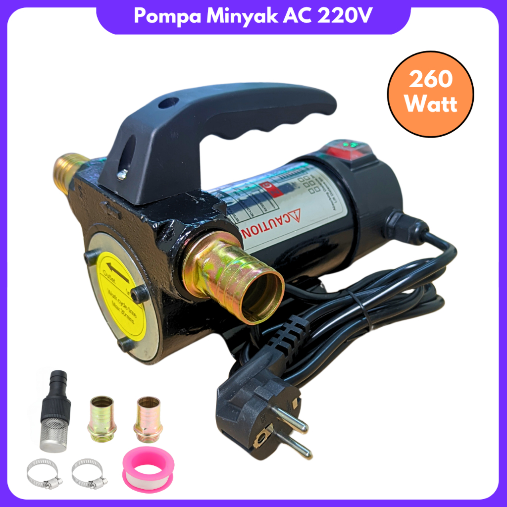 Pompa Minyak AC 220V Solar  Pompa Air Diesel Solar Pompa Sedot Minyak Elektrik Diesel Transfer Pump