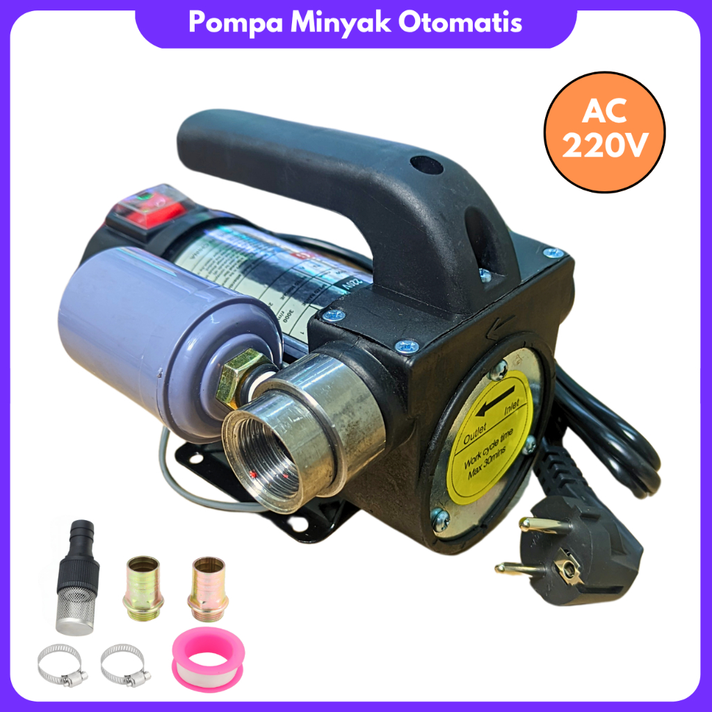 Pompa Minyak AC 220V Pompa Minyak Otomatis Pompa Sedot Minyak Solar Minyak Goreng