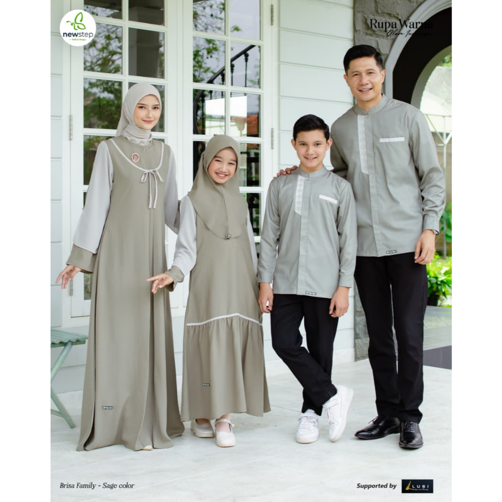 BRISA FAMILY SET SAGE BY NEW STEP SERAGAM KELUARGA TERBARU 2026 GAMIS MOM BUSUI SET BAJU BUSANA MUSL