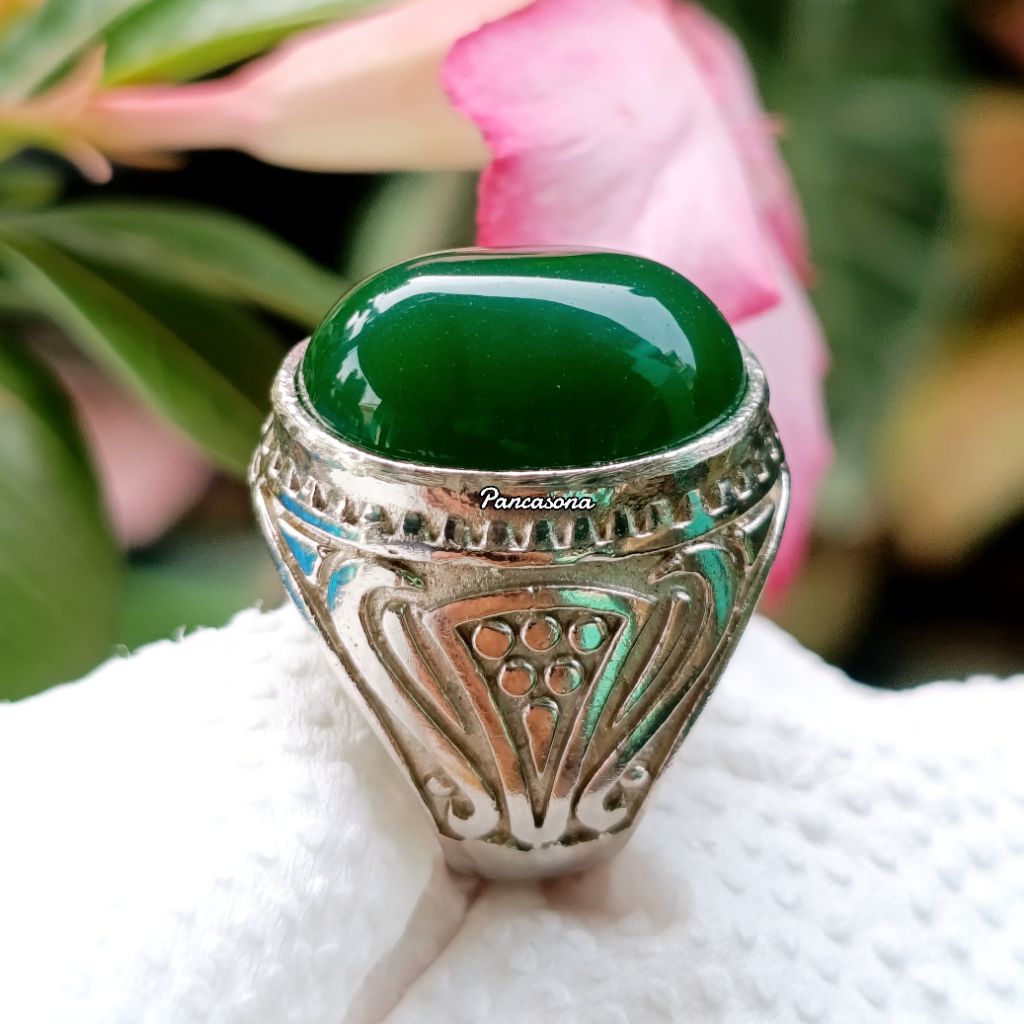 CINCIN HIJAU BOTOL KALSEDON GARUT