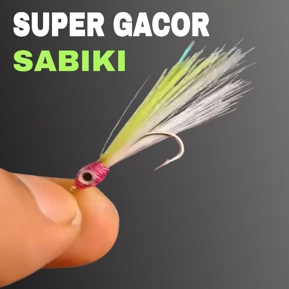 Umpan Pancing Sabiki Super Gacor Mata Kail Rangkap untuk Ikan Baby GT Kembung Selar Pelampung