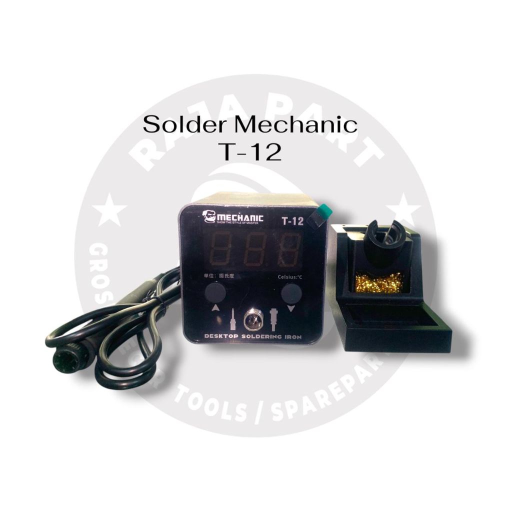 SOLDER STATION MECHANIC T12 PLUS SATU MATA SOLDER T12/SOLDER MECHANIC T12 BLACK