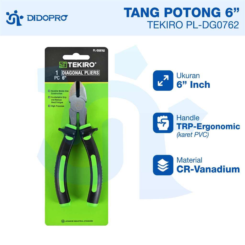 TANG LANCIP / POTONG Knip Diagonal Long Nose Pliers - TEKIRO 6" 6 inch