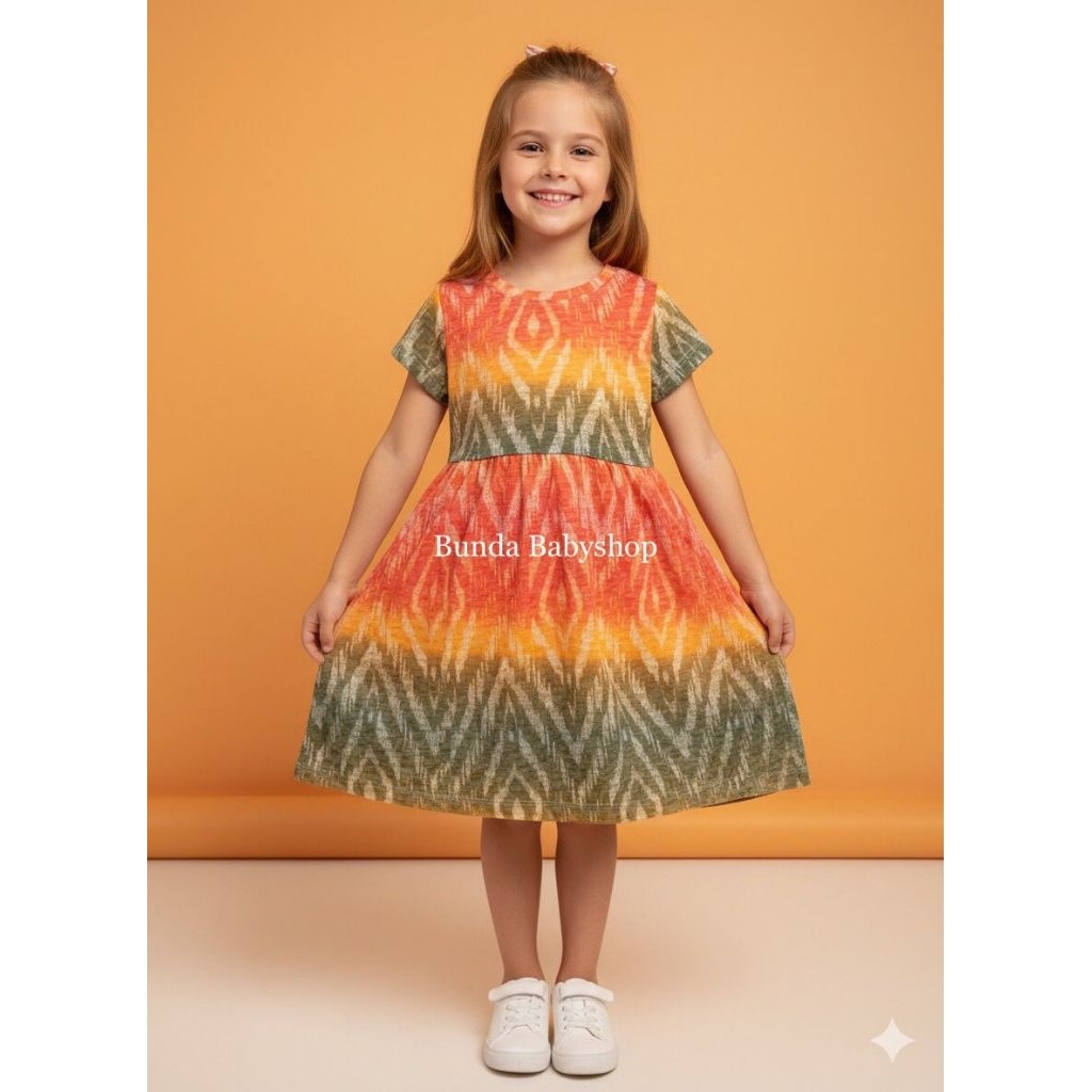 daster/baju casual anak perempuan warna gradasi