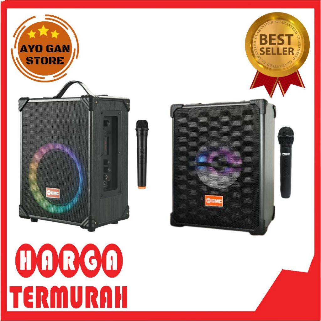 GMC 883A / 883B Speaker + Mic Portable Amplimeeting Bluetooth 6,5 Inch Free 1 Mic wearless