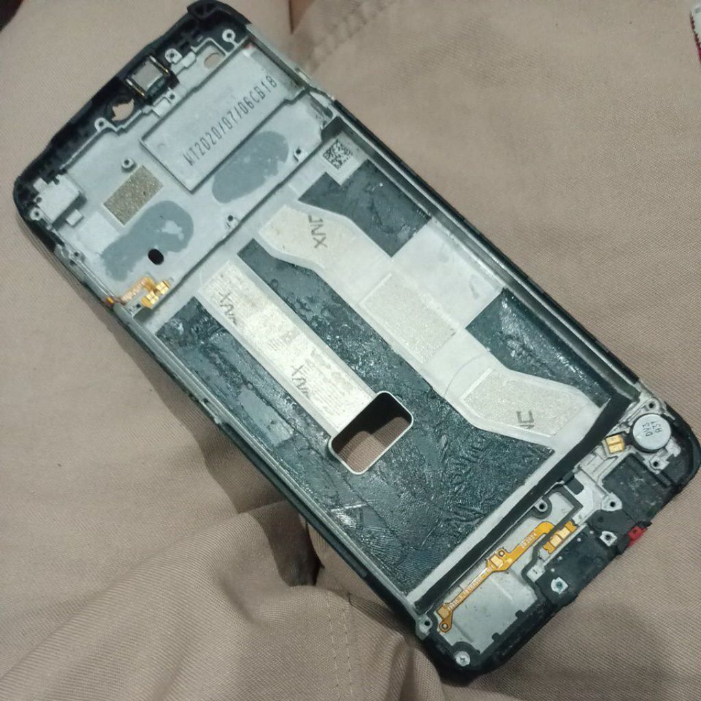 tatakan tulang lcd realme c12 ori copotan mulus