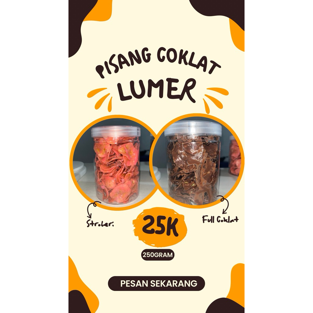 Pisang Coklat - Stroberi Lumer 250gram