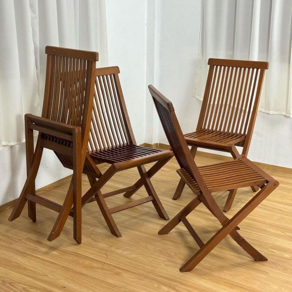 kursi lipat kayu jati/kursi lipat outdoor/kursi cafe lipat/kursi lipat minimalis/kursi lipat kayu ja