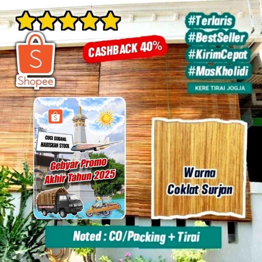 Kere Tirai Gulung, Kerey Tirai, Kerey Tirai Gulung, Kerey Tirai Outdoor, Kerajinan Kerey Tirai, Kere