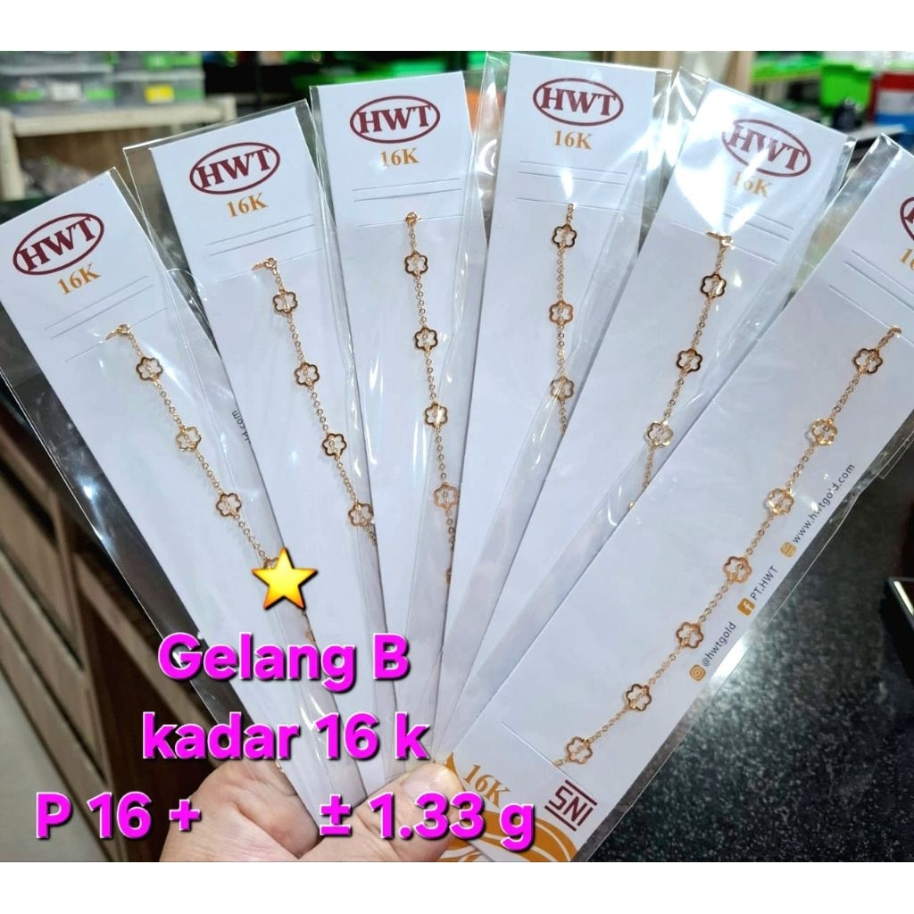 GELANG Emas Tua 16k Gelang Rantai emas ASLI 1 gram