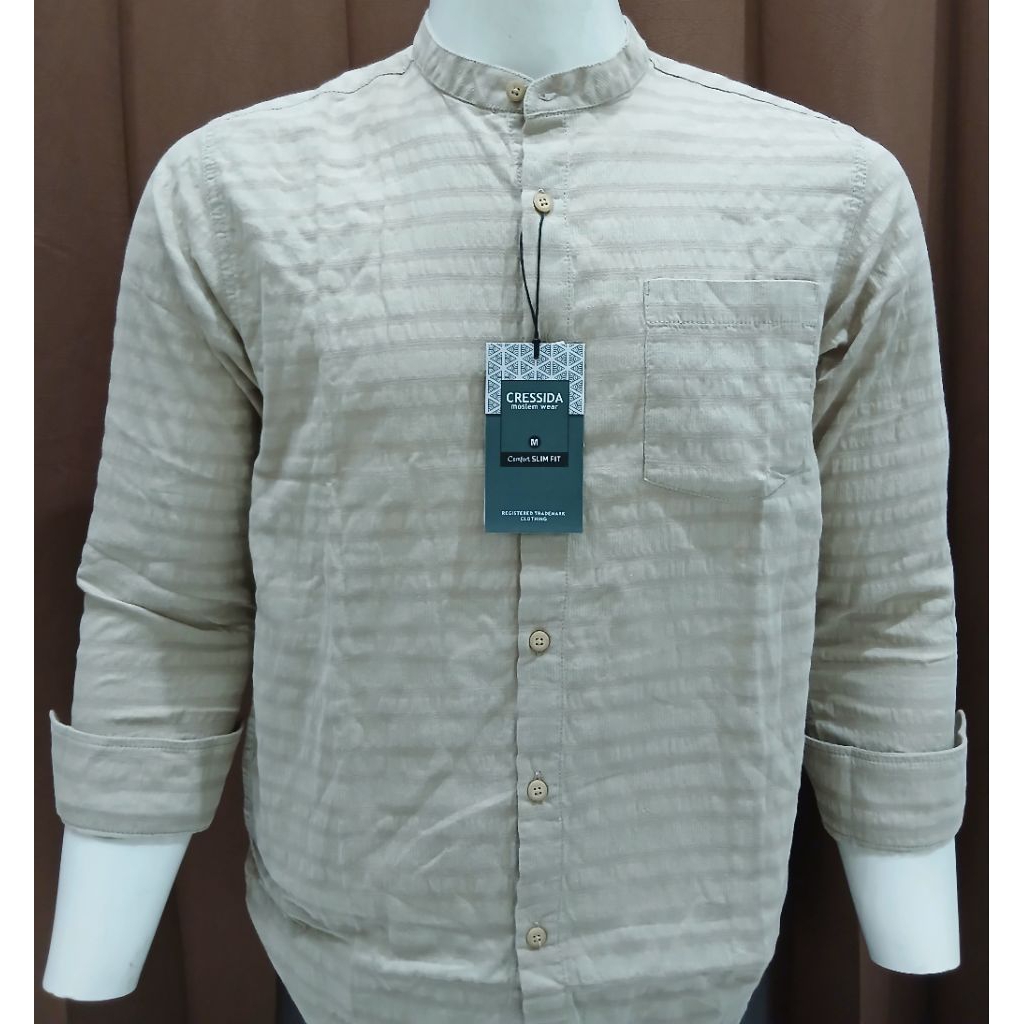 KEMEJA KOKO CRESSIDA LENGAN PANJANG SLIM FITT ORIGINAL