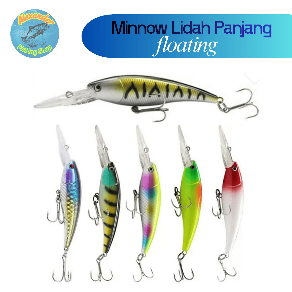 Minnow Lidah Panjang 9cm/7gr Floating | Minnow Floating | Minnow Lure | Umpan Minnow Realistis
