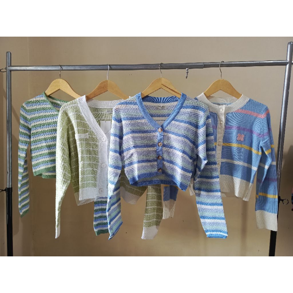 COLORBOX Cardigan lengan panjang wanita bahan rajut original