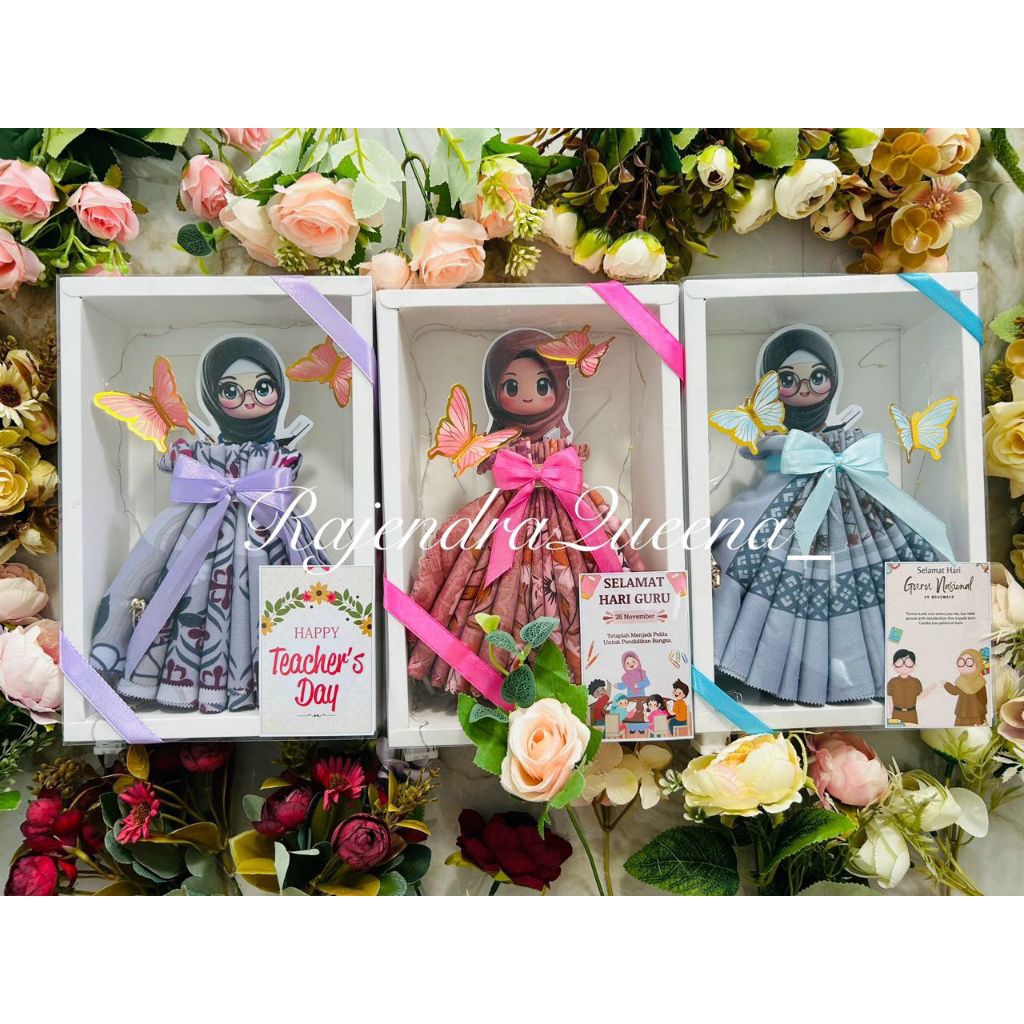 (READY)GIFT BOX HIJAB HARI IBU KADO IBU WISUDA ULANG TAHUN HARI GURU KADO GURU HADIAH HARI GURU FREE