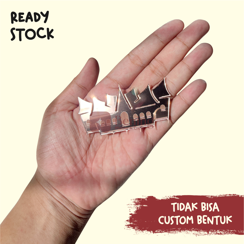 AKRILIK Rumah Gadang GRAFIR CHIPBOARD Bahan Akrilik Hiasan Mahar / Scarbbook DEKORASI BINGKAI MAHAR 