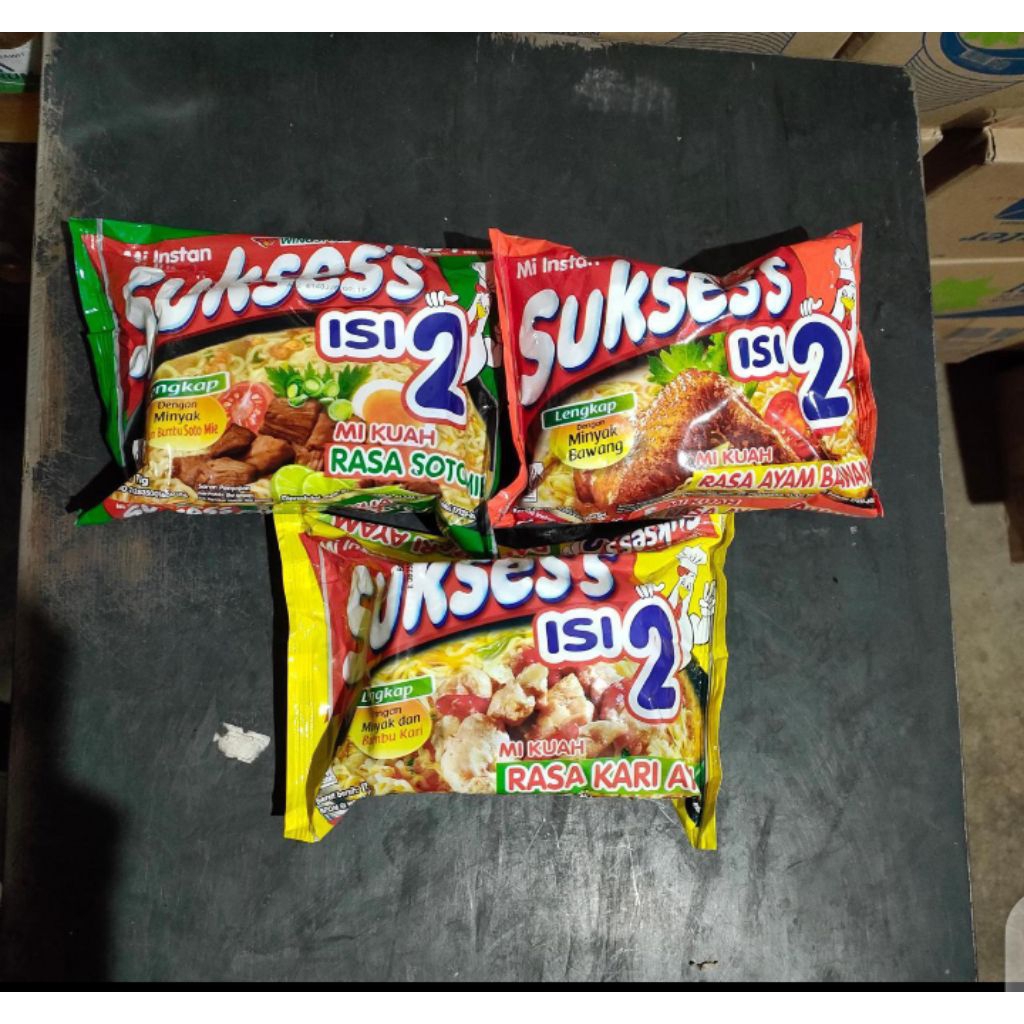1 dus isi 24 pcs mie sukses kuah isi 2 rasa kari ayam soto ayam ayam bawang bisa kirim instan