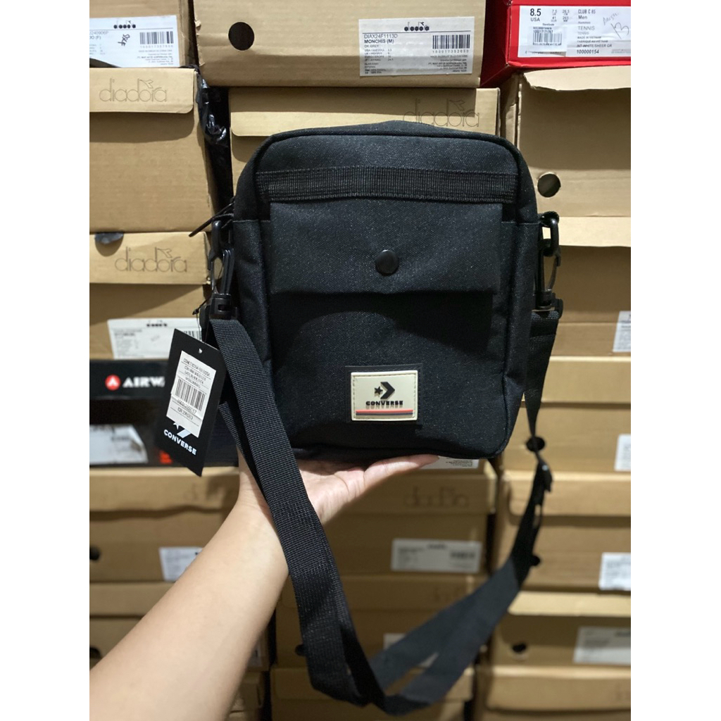 converse mini bag / tas converse hitam / tas selempang
