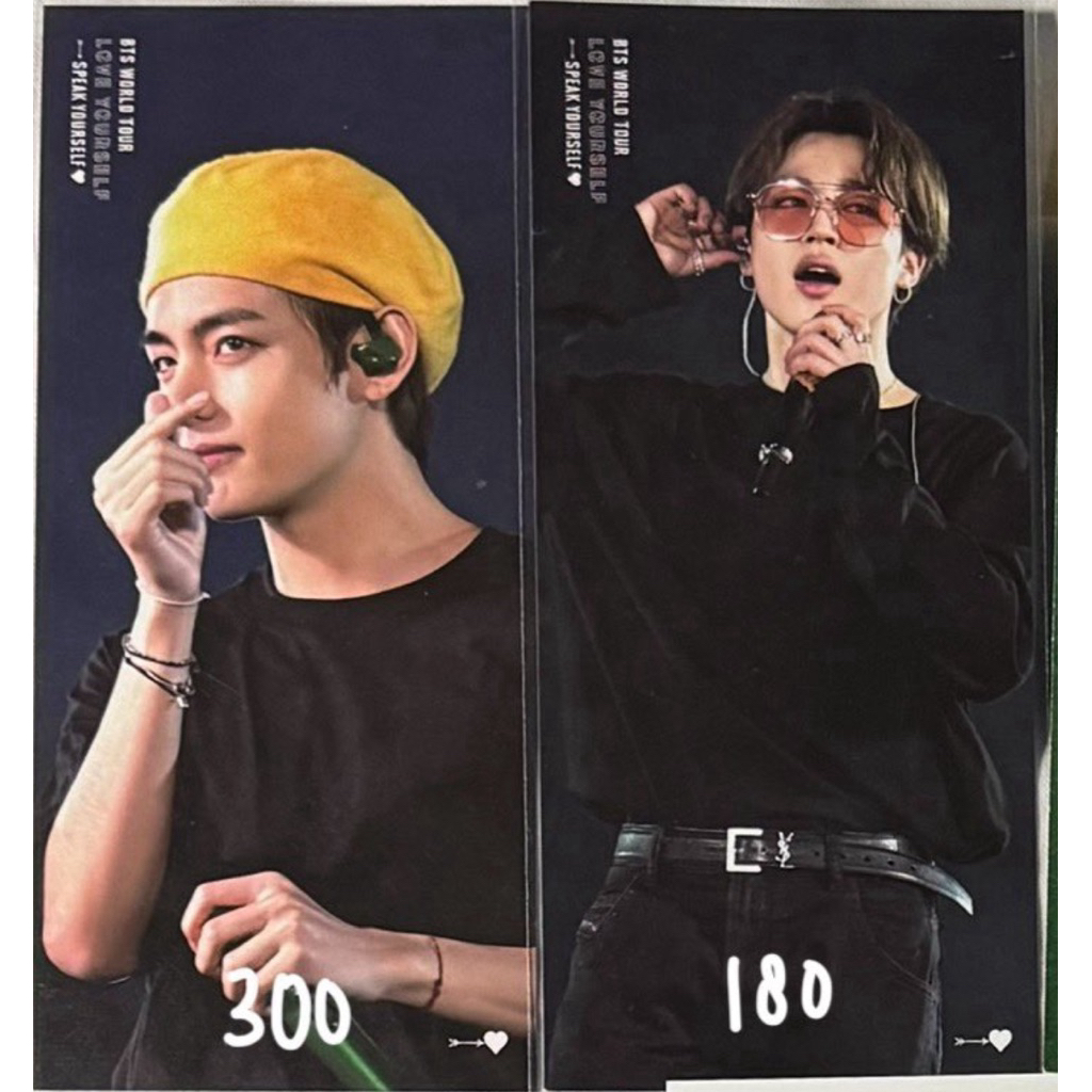 BTS World Tour Love Yourself Speak Yourself London DVD Bookmark Kim Taehyung Park Jimin (DVD BTS LYS
