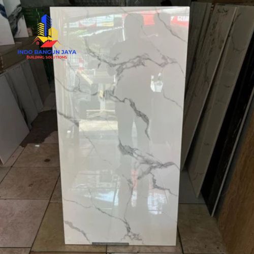 Granit Lantai 60x120 Motif marble carara putih glossy kilap keramik granit lantai dinding
