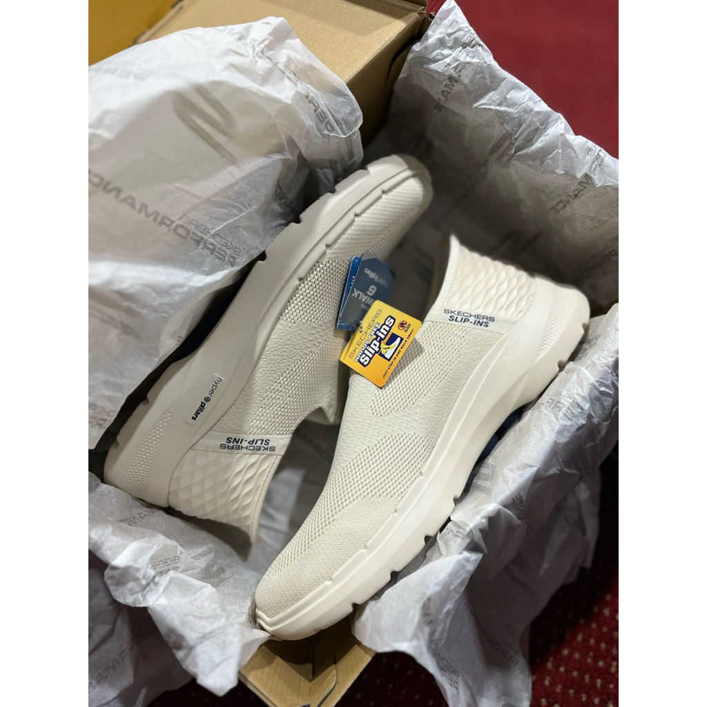 Skechers Go Walk 6 Easy On Slip On Men Natural Original BNIB