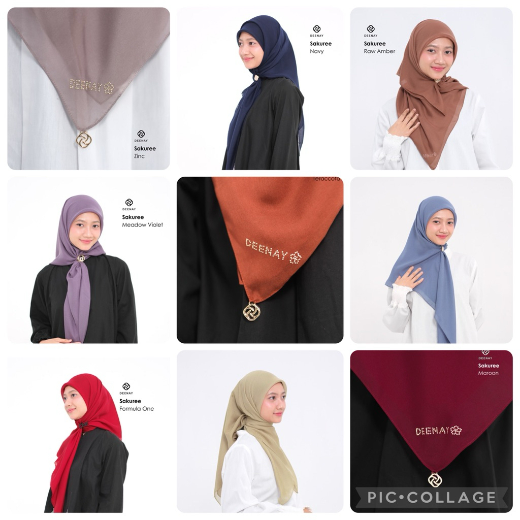 Deenay Sakuree - Kerudung Polos Shiny