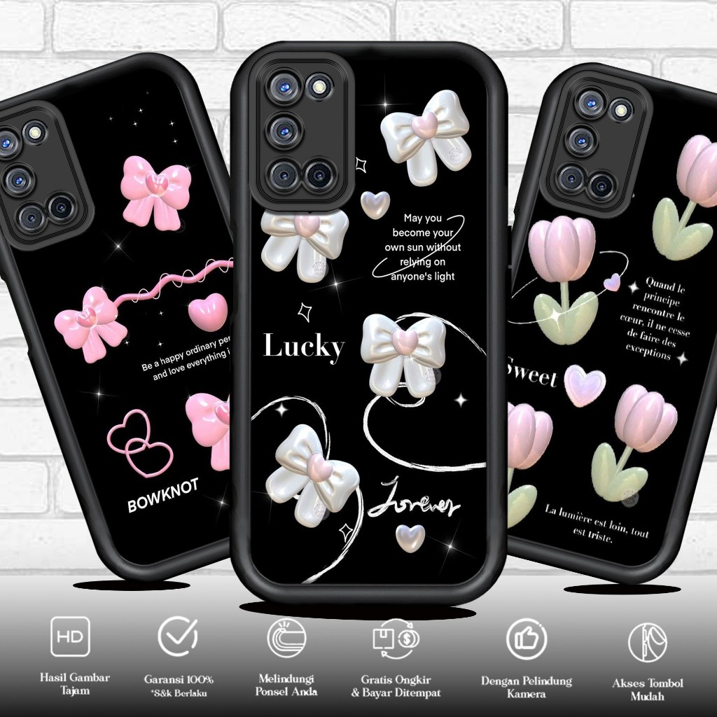 Softcase Glass kaca untuk OPPO A52 A92 CUTE Casing Handphone Case Procamera