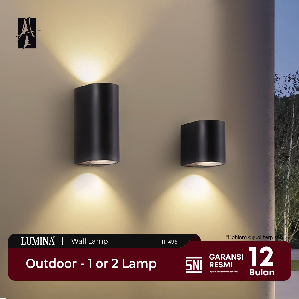 Lumina - Lampu Dinding Minimalis Modern Sorot 2 Arah Fitting Tusuk MR16 Wall Lamp Light Up Down Deko