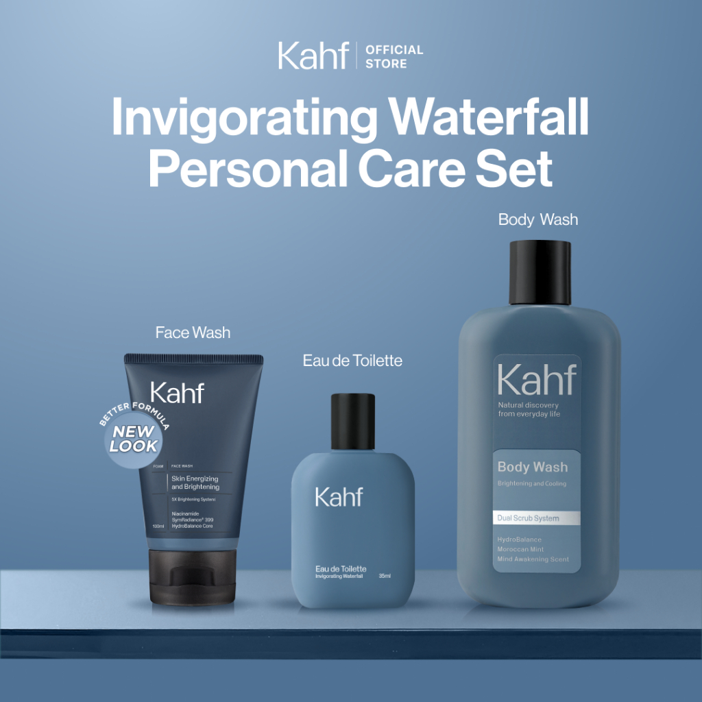 [KAHF BUNDLE 3IN1 PAKET PERAWATAN DAILY USE ESSENTIALS] Paket Invigorating Waterfall Personal Care S