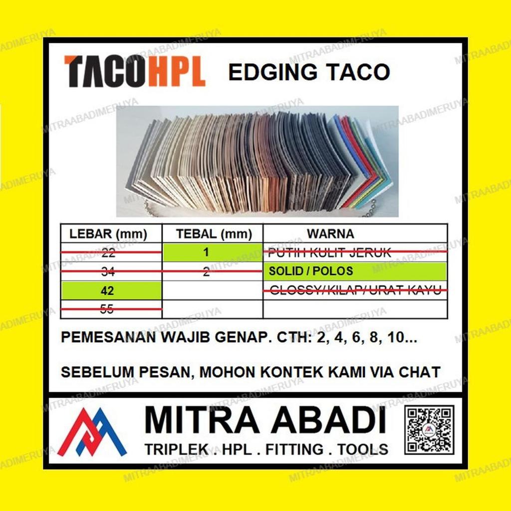 Edging TACO HPL 42/1 mm Solid / Polos