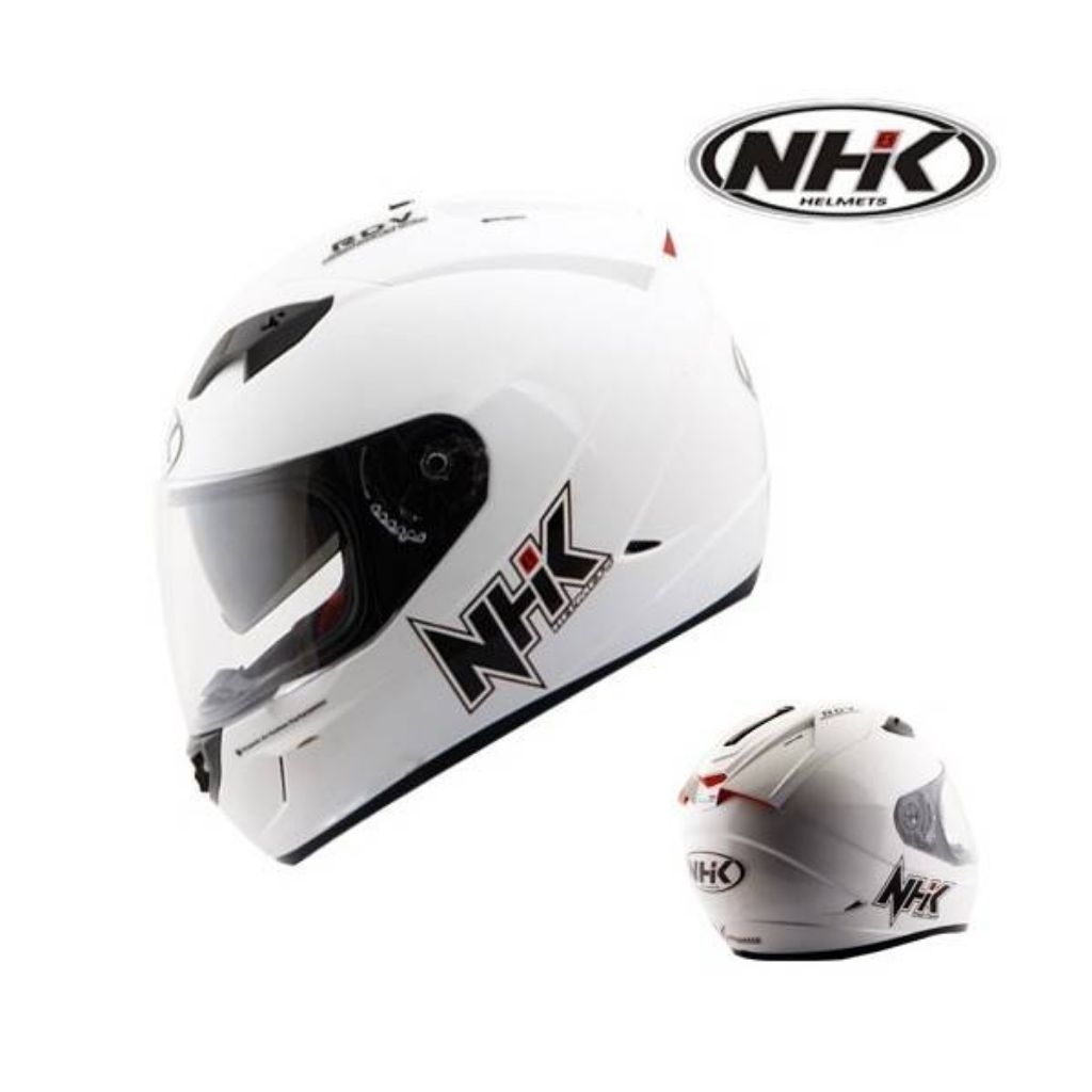 Helm NHK original Helm NHK full Face 1000 white Helm NHK full Face Wanita Pria Helm trendy Helm Spor