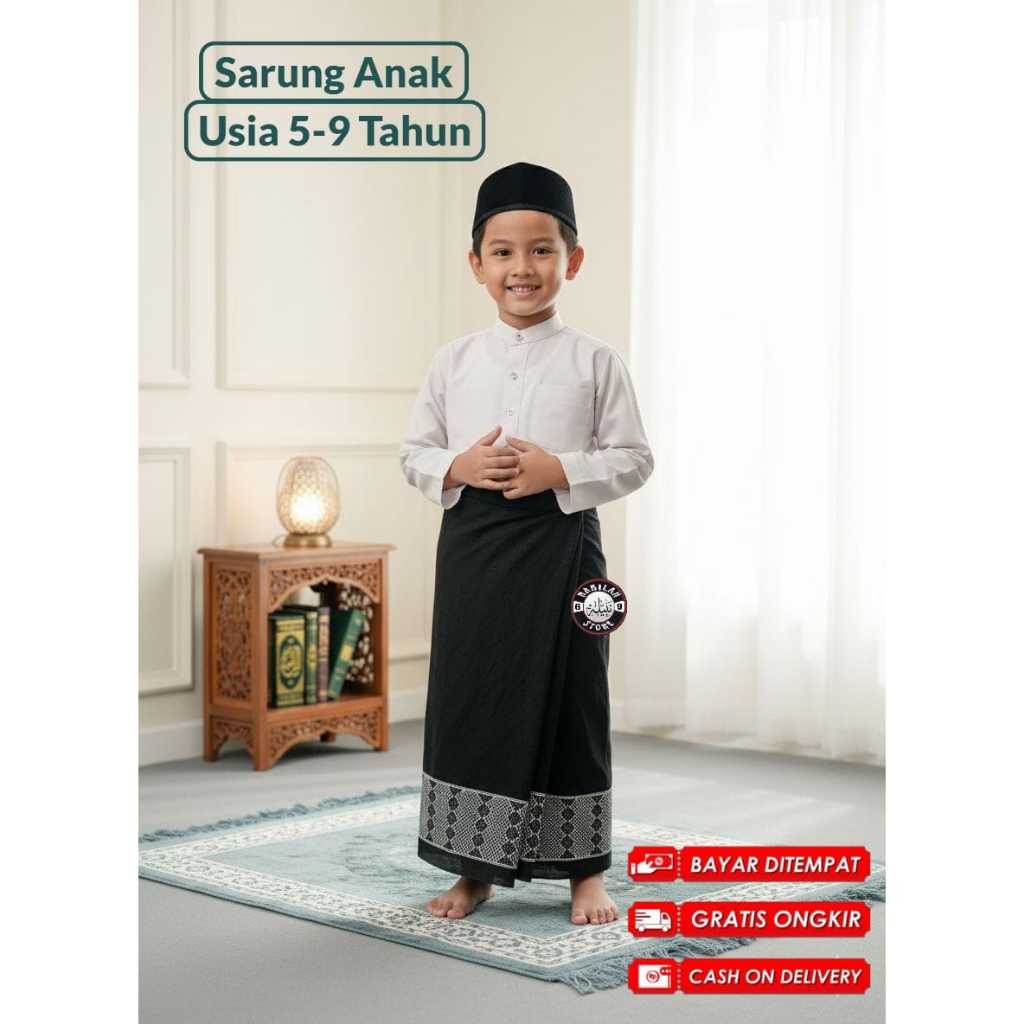 Sarung Instan Anak Laki Laki Usia 5 - 9 Tahun