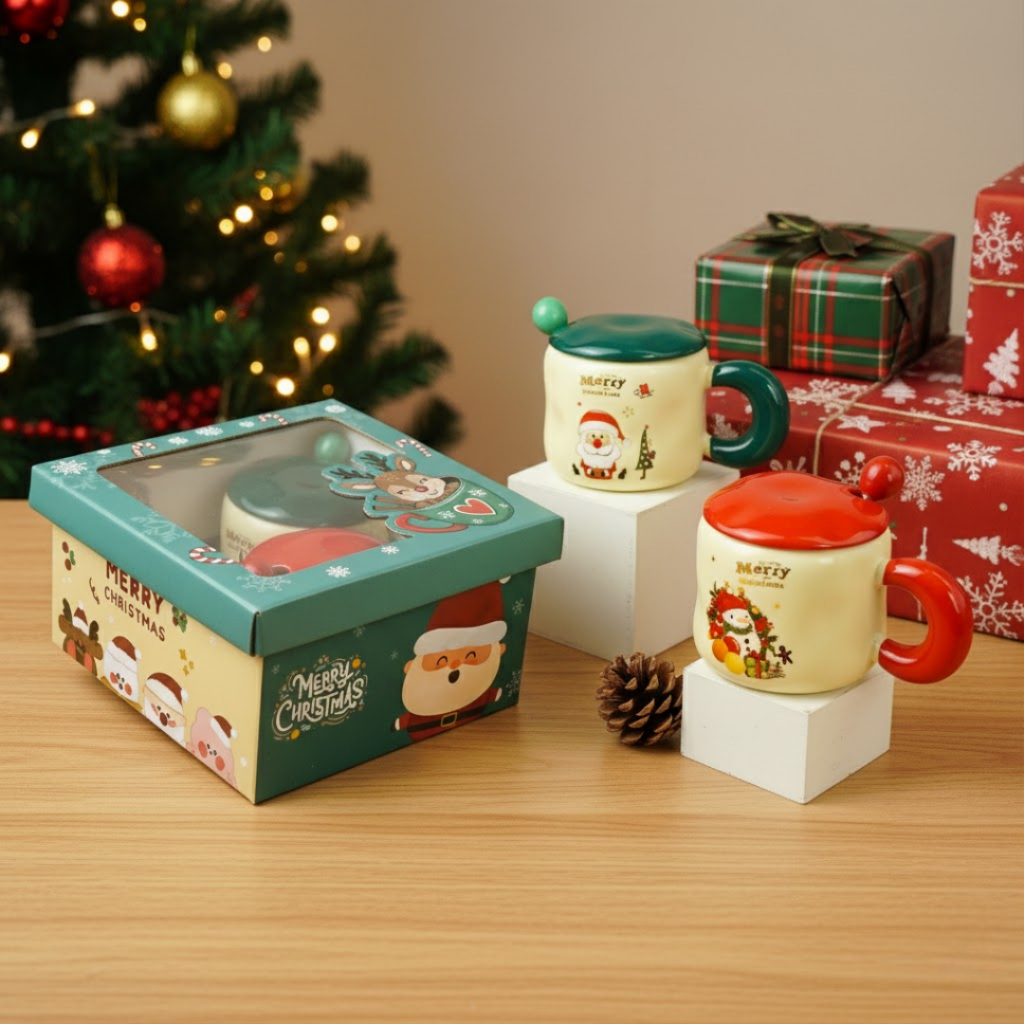 Cangkir Kopi Keramik Ulen Bergaya Korea / Gelas Keramik Cantik Motif Bunga / Gelas Keramik Polos Hit