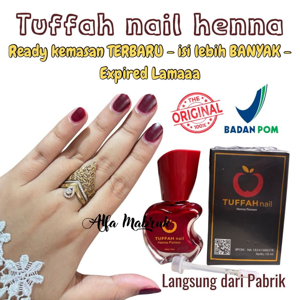 Tuffah Nail Henna ORIGINAL/ Henna tuffah/ Tuffah maroon/ Tuffah Henna