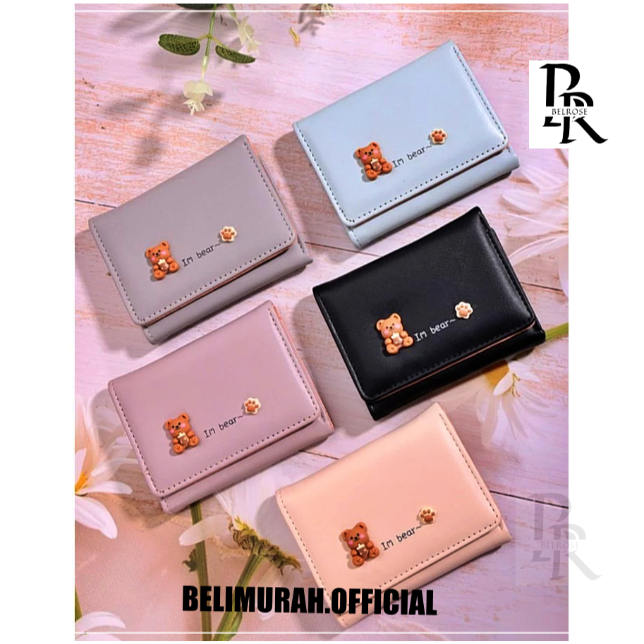 Dompet Lipat Wanita Beruang Dompet Anak Kecil Dompet Beruang Fashion Dompet Lipat Wanita