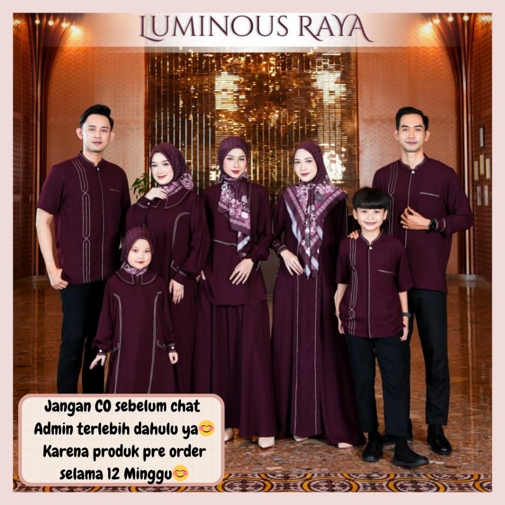 Luminous raya sarimbit lebaran 2026 by ANB fashion OPEN PRE ORDER (READY FEBRUARI 2026) Family set c