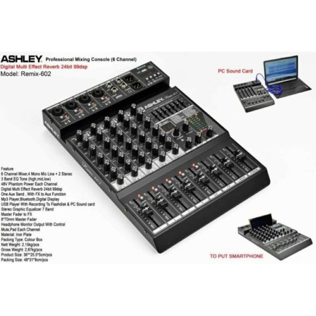 MIXER ASHLEY REMIX 602 MIXER AUDIO ASHLEY  REMIX 602