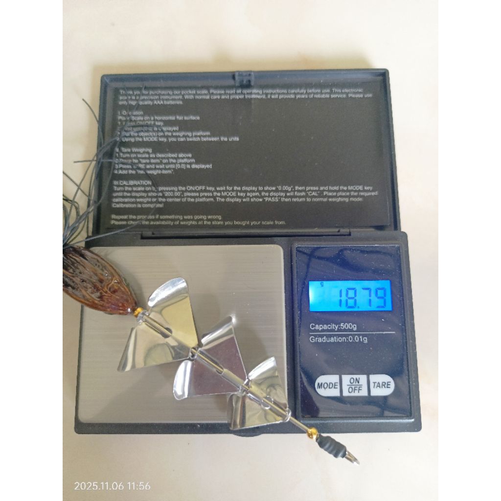 slaterbait /buzzbait single hook 3 plopeler ruyung motif