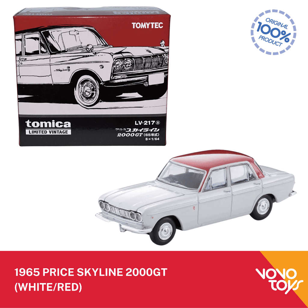 Tomica Limited Vintage TLV- 217a 1965 Price Skyline 2000GT (white/red)