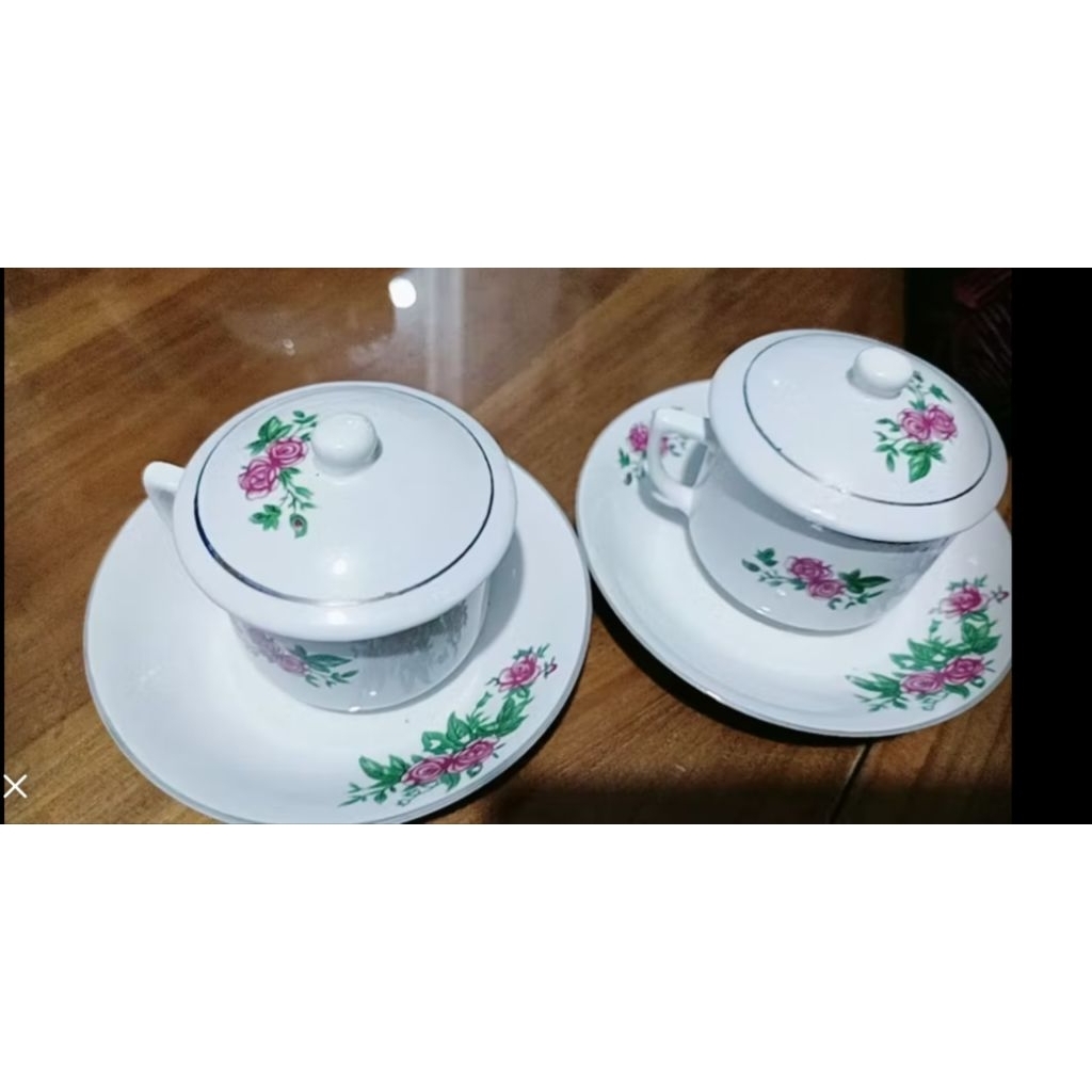 Techtopia01 Cangkir Kopi Klasik/Cangkir Kopi Bunga/Cangkir Kopi Jadul/Cangkir Kramik/Cangkir