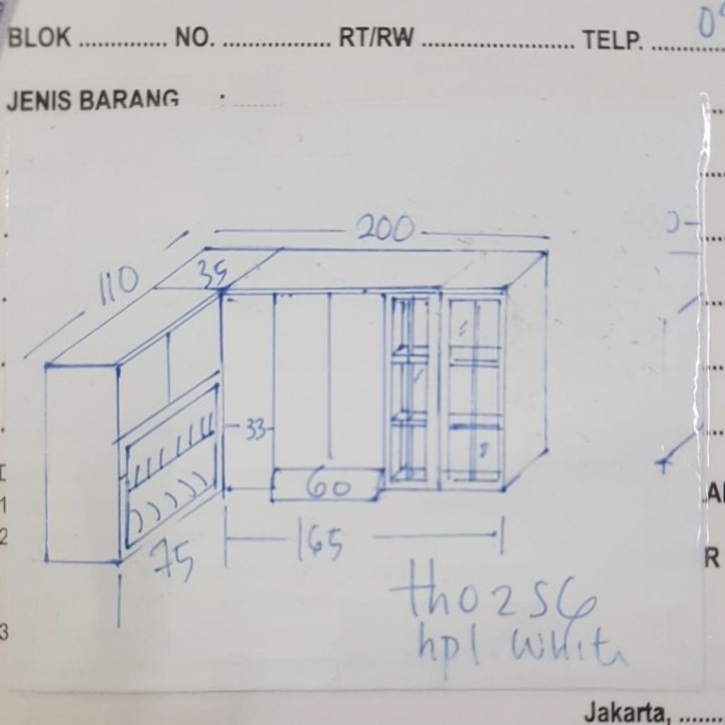 kitchen set atas sudut 110200 lapis hpl