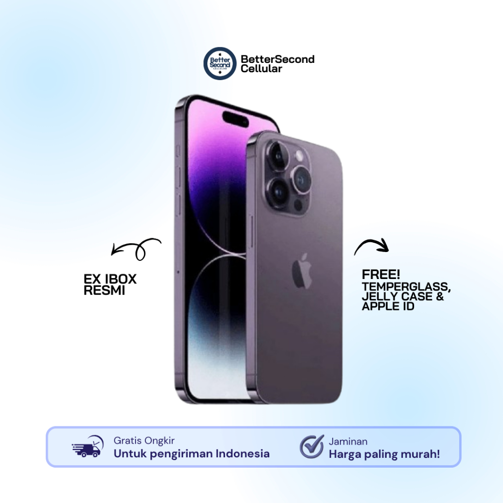 iPhone 14 Pro Max Second 128Gb 256Gb 512Gb Fullset Original Garansi Resmi iBox & Beacukai