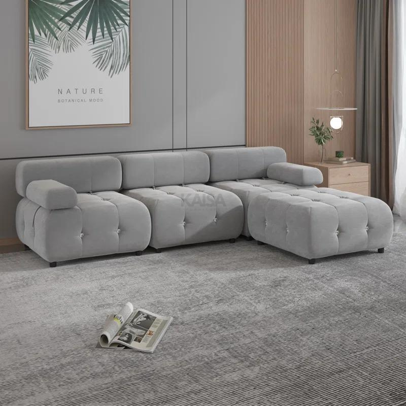 sofa minimalis aesthetic satu set modern ruang tamu