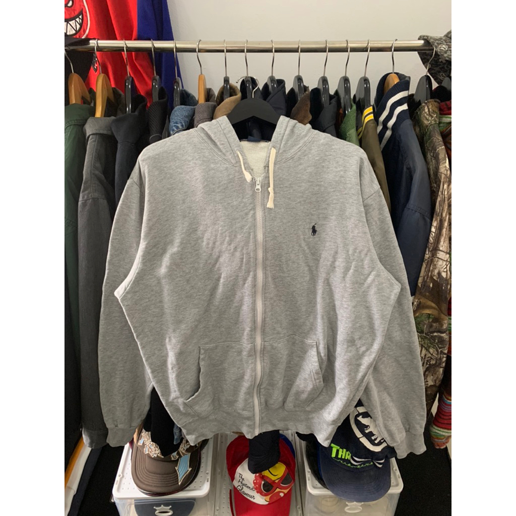 Zip Hoodie Polo Ralph Laurent Grey