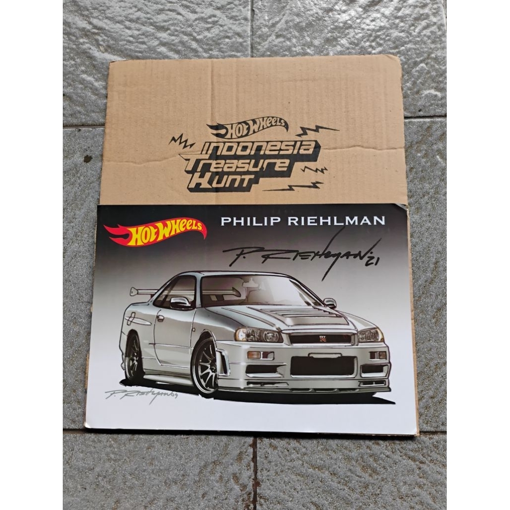 Hot Wheels POSTER NISSAN SKLYLINE R34 ORI ITH