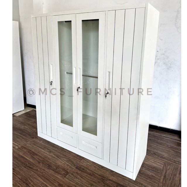 Lemari Besi Metal Pakaian Baju 4 Pintu Mebel Furniture MCS SEMARANG