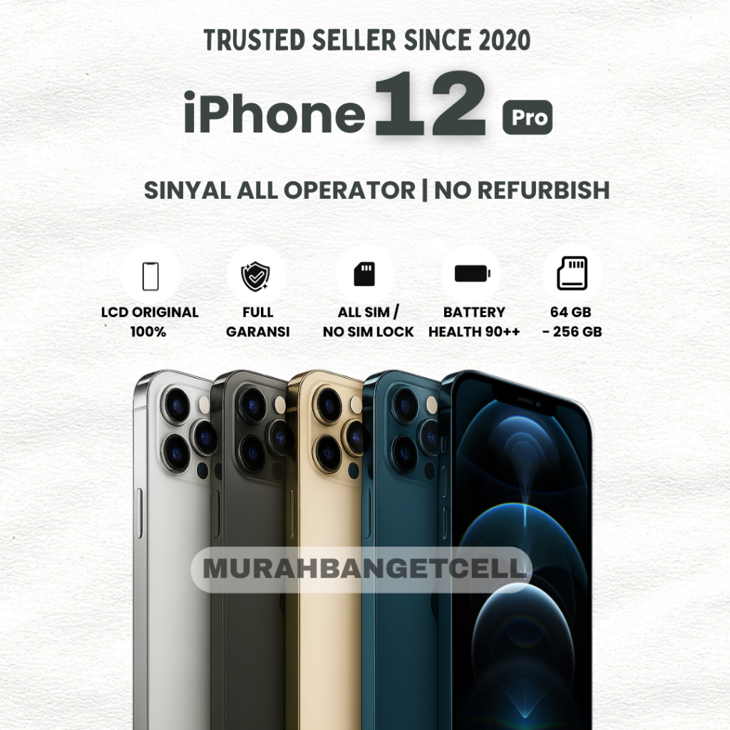 iPHONE 12 pro 128gb 256gb second ex inter fullset mulus terawat
